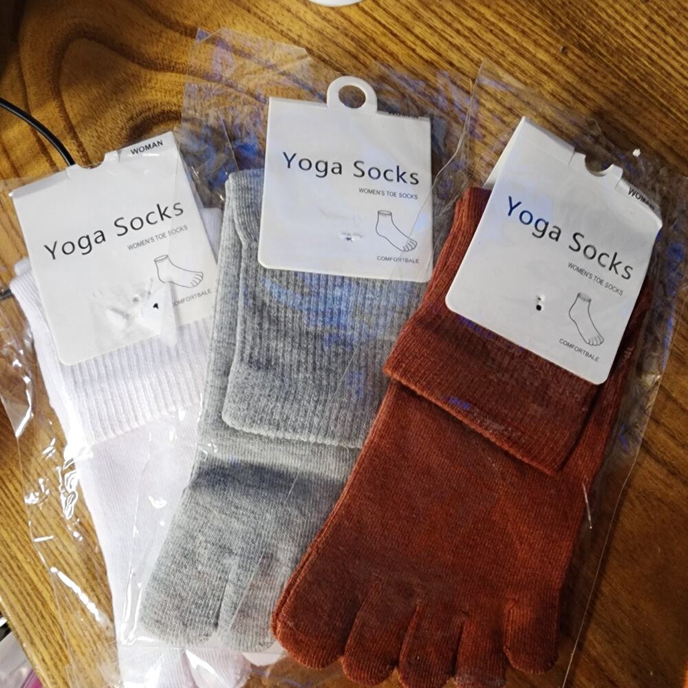 NWT Yoga Socks Five Toe Women’s 3 Pair Set Ankle Low Breathe Sport